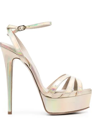 LE SILLA Lola holographic 140mm sandals