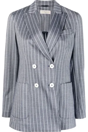 Circolo Pinstripe-pattern double-breasted blazer