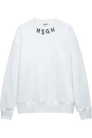 Msgm Logo-print cotton sweatshirt