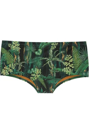 Lygia & Nanny Copacabana leaf-print swimming trunks