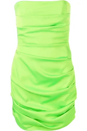 ALEX PERRY Colten pleated strapless minidress