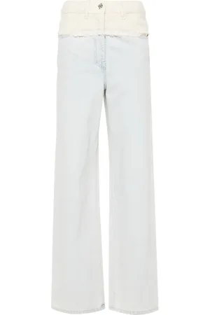 Givenchy 4G Liquid-button tweed-panel jeans
