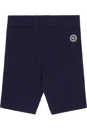 Sporty & Rich Logo-patch ribbed shorts