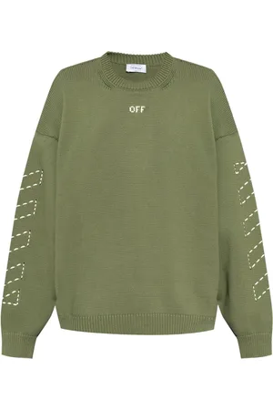 OFF-WHITE Embroidered-logo knitted jumper