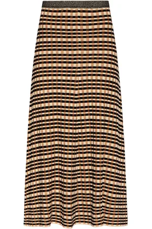 ULLA JOHNSON Amal checked jacquard skirt