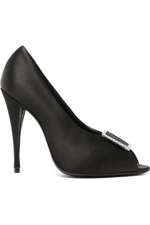 Saint Laurent 115mm crystal-embellished satin pumps