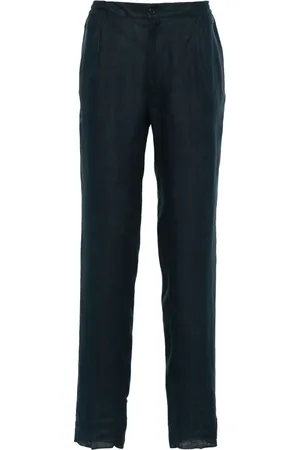 Kiton Linen tapered trousers