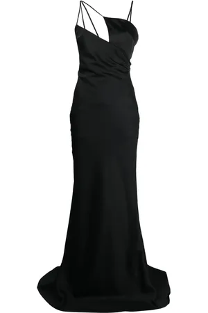 The Attico Melva satin long dress