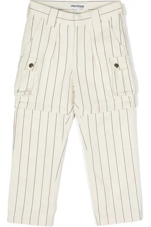 Mini Rodini Striped twill trousers