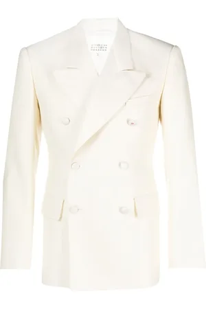 Maison Margiela Double-breasted mohair-silk blazer