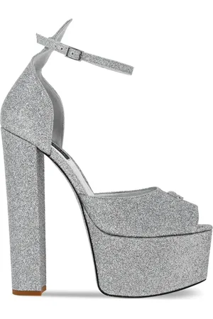 Philipp Plein 120mm glitter-detailing leather sandals