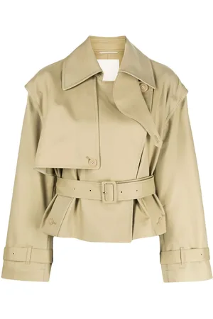 JNBY Open-back cropped trench coat