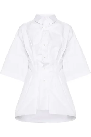 Maison Margiela Creased poplin fitted shirt