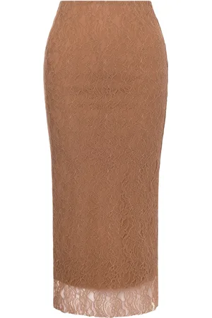 Serafini Layered lace midi skirt