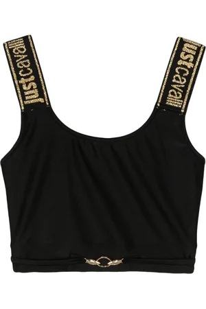 Roberto Cavalli Logo-plaque cropped top