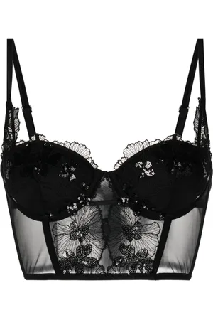FLEUR DU MAL Sequin Violet sequinned bustier top