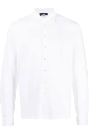 HERNO Spread-collar cotton shirt