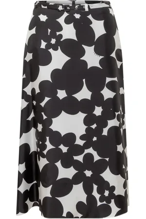 Marni Floral-print silk skirt