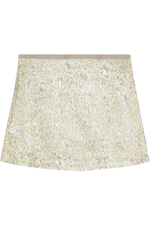 Ganni Metallic cloqu?? mini skirt