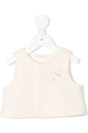 Familiar Animal-patch sleeveless waistcoat