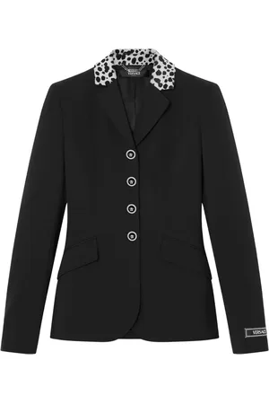 VERSACE Dalmatian-print riding jacket