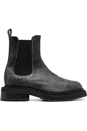 ECKHAUS LATTA Mike cracked-effect leather boots