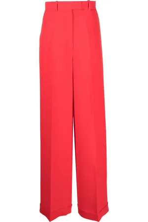 Viktor & Rolf Pressed-crease concealed-fastening tailored trousers