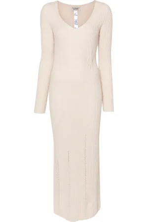 Twin-Set Brooch-detail maxi dress