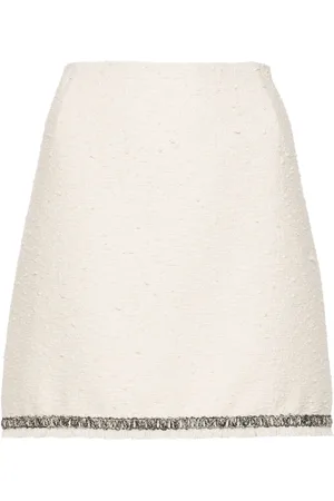 Moncler Contrasting-trim tweed miniskirt