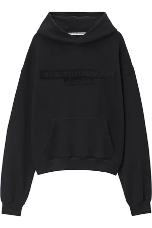 Alexander Wang Distressed-logo hoodie