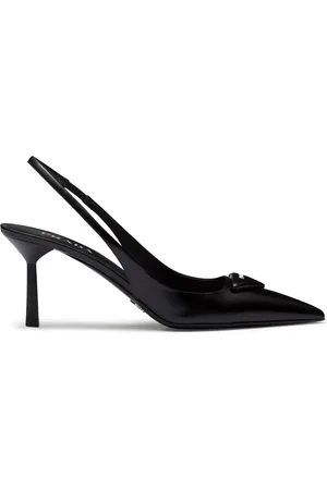 Prada 75mm triangle-logo pumps