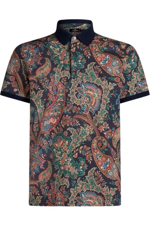 Etro Floral paisley print polo shirt
