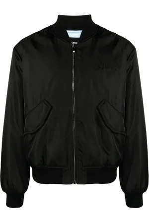 VERSACE Logo-embroidered bomber jacket