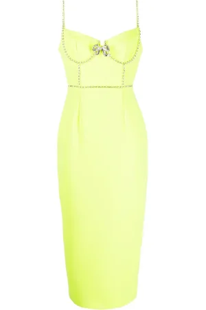 Self-Portrait Rhinestone-embellished midi-dress