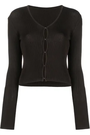 Low Classic Hook-fastening ribbed cardigan