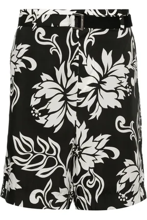 SACAI Floral-print poplin shorts