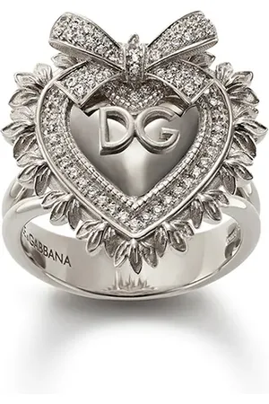 Dolce & Gabbana 18kt white gold Devotion diamond sacred heart ring