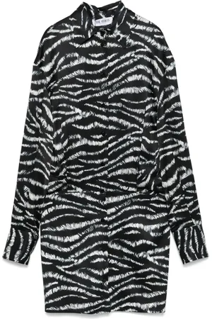 The Attico Zebra-print mini dress