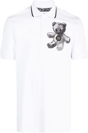 Philipp Plein Paisley Teddy Bear polo shirt