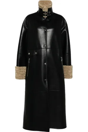 Nanushka Faux-shearling-trim coat