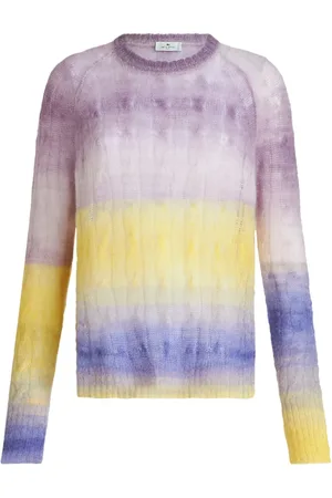 Etro Gradient-effect cable-knit jumper