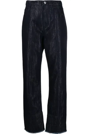 Victoria Beckham Lurex high-rise wide-leg jeans