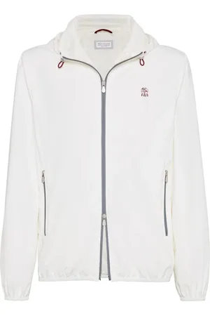 Brunello Cucinelli Logo embroidered waterproof jacket
