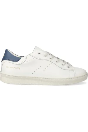 Filling pieces Logo-embroidered leather sneakers