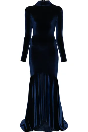 Atu Body Couture High-neck velvet gown