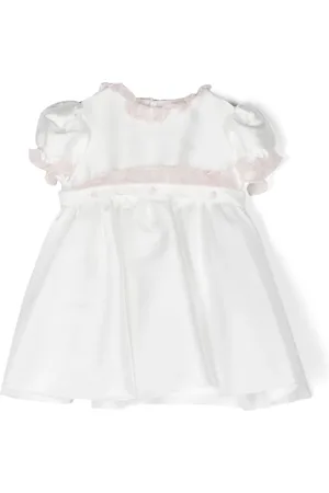 LA STUPENDERIA Embroidered ruffle-trim dress
