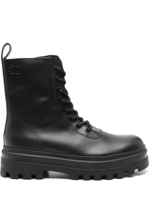 Calvin Klein Lug-sole leather boots