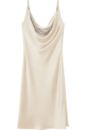 VERSACE Metal Mesh slip midi dress