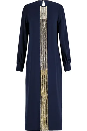 Paula Embroidered silk midi dress