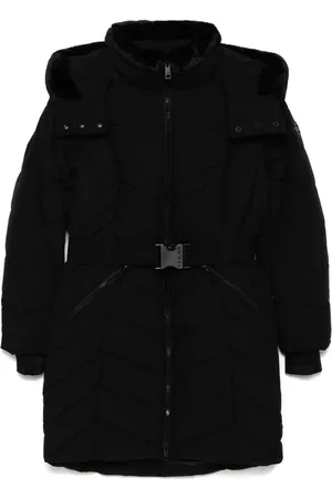 Michael Kors Chevron 3/4 belted scuba coat